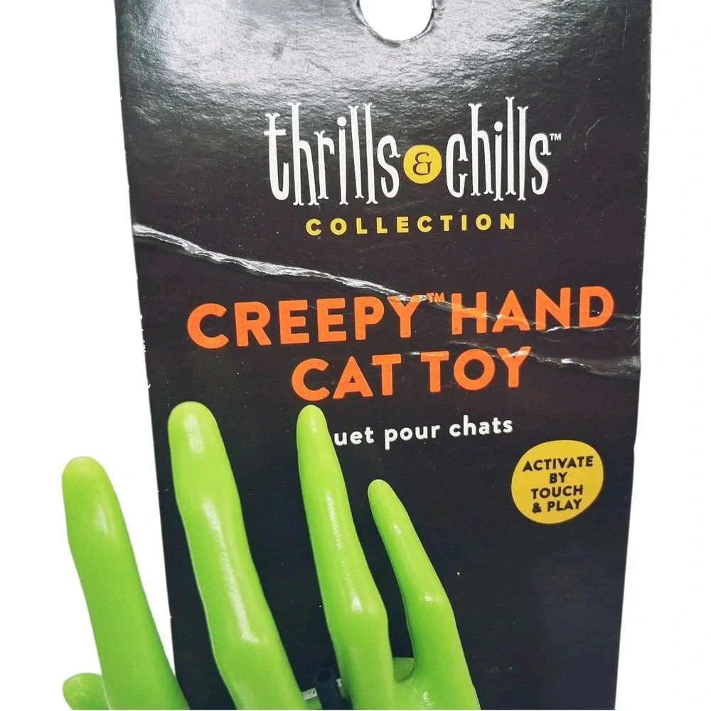 Haunting Halloween Cat Teaser - Realistic Moving Hand Toy | Touch Activated